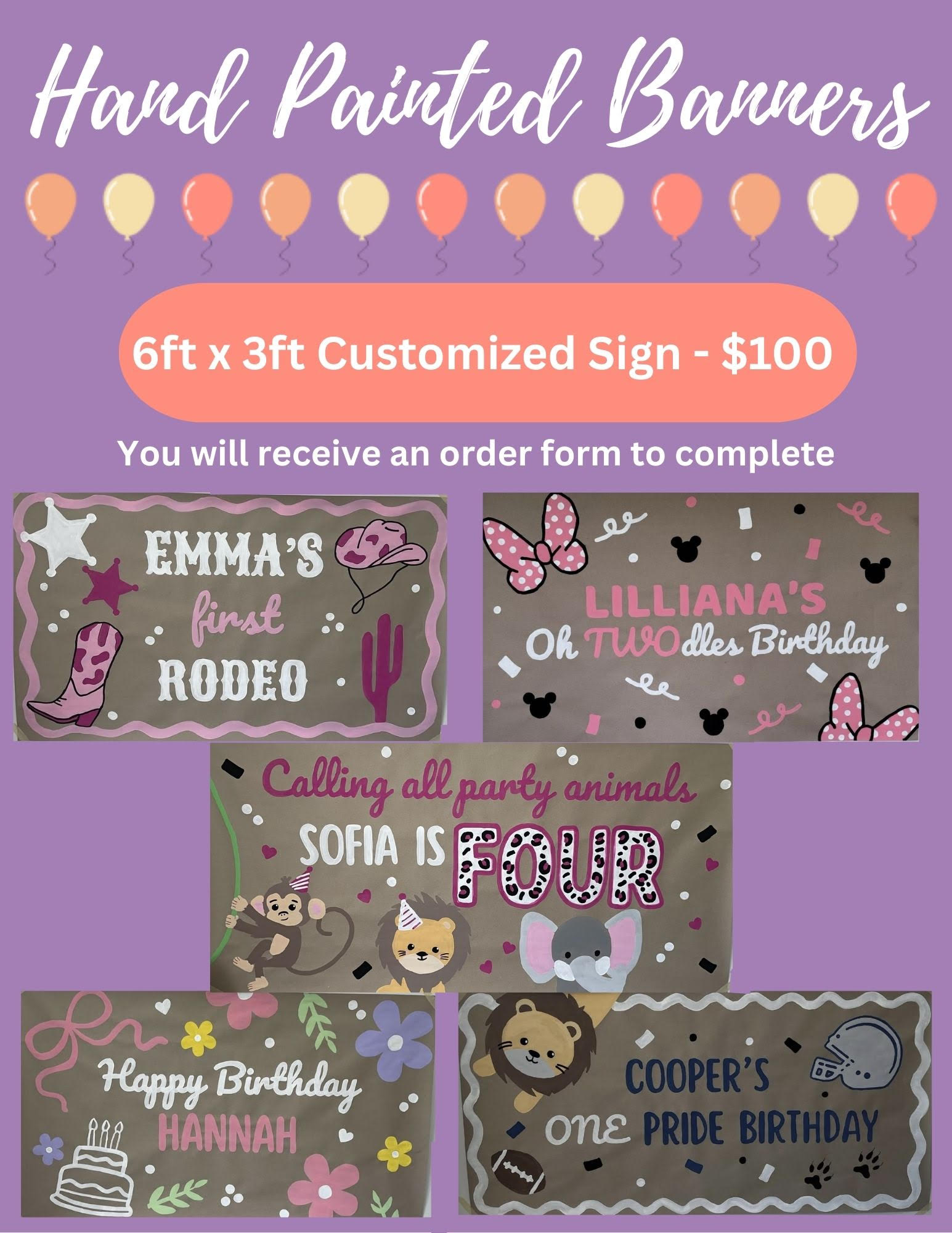 Bubble Brush Signs: Custom Banner